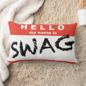 こんにちは私の名前はスワッグの枕です ランバークッション (ブランケット)