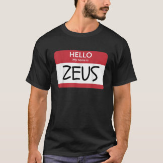 こんにちは私の名前はゼウスおもしろいギリシャの神ハロウィーン Tシャツ