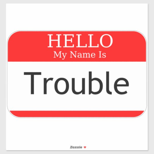 こんにちは私の名前はトラブル シール (シート)