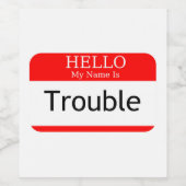 こんにちは私の名前はトラブル ワインラベル (シングルラベル)