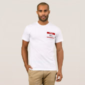 こんにちは私の名前はハリーはです(赤い) Tシャツ (正面フル)
