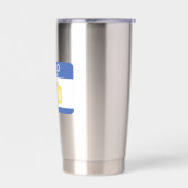 こんにちは私の名前はパパ名札キッズ子育てユーモア 保温保冷タンブラー (左面)