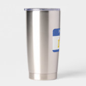 こんにちは私の名前はパパ名札キッズ子育てユーモア 保温保冷タンブラー (右面)