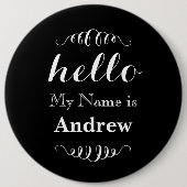 こんにちは私の名前はパーソナライズされたすべてカスタムの色 缶バッジ (正面)