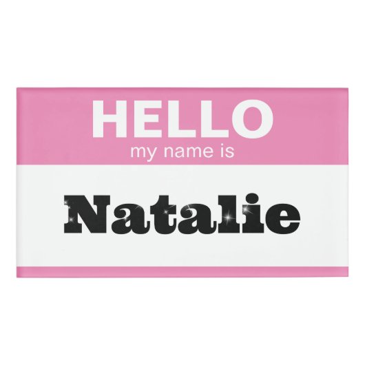 こんにちは私の名前はパーソナライズされたベビー磁気 名札 (正面)