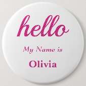 こんにちは私の名前はパーソナライズされたHello Gift 缶バッジ (正面)