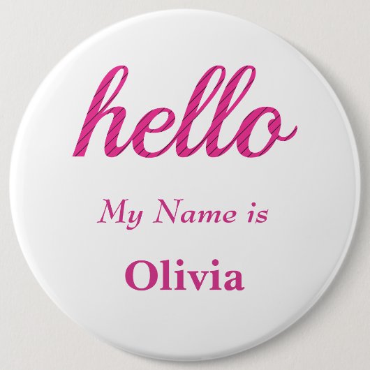 こんにちは私の名前はパーソナライズされたHello Gift 缶バッジ (正面)