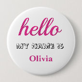 こんにちは私の名前はパーソナライズされたHello Gift 缶バッジ (正面)