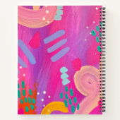 こんにちは私の名前はピンクの抽象芸術美学ノート ノートブック (裏面)
