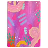 こんにちは私の名前はピンクガーリー抽象芸術美学 クリップボード (裏面)