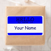 こんにちは私の名前はブルーラベルテンプレート ラベル (インサイチュ)