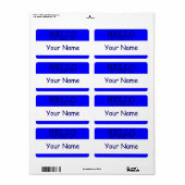 こんにちは私の名前はブルーラベルテンプレート ラベル (フルシート)