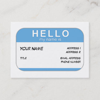 こんにちは私の名前はプロフィールカードです 名刺