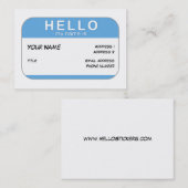 こんにちは私の名前はプロフィールカードです 名刺 (正面/裏面)