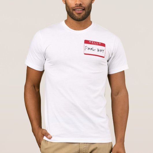 こんにちは私の名前はプールの男の子です Tシャツ (正面)
