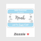 こんにちは私の名前はベビー名タグのステッカー生まれたばかりの シール (シート)