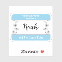 こんにちは私の名前はベビー名タグのステッカー生まれたばかりの シール