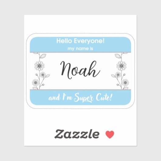 こんにちは私の名前はベビー名タグのステッカー生まれたばかりの シール (シート)