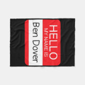 こんにちは私の名前はベンDoverおもしろいアダルトユーモアのジョークpu フリースブランケット (正面(横))