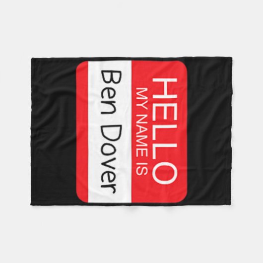 こんにちは私の名前はベンDoverおもしろいアダルトユーモアのジョークpu フリースブランケット (正面(横))