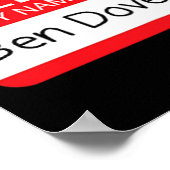 こんにちは私の名前はベンDoverおもしろいアダルトユーモアのジョークpu ポスター (角)