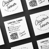 こんにちは私の名前はホワイト・ブラック スクエア名刺