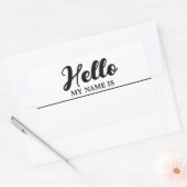 こんにちは私の名前はミニマルモダンリスト 長方形シール (封筒)