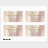 こんにちは私の名前はラベルファミリークラスミーティングバラ 長方形シール (シート)