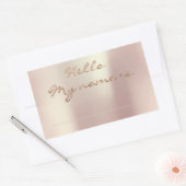 こんにちは私の名前はラベルファミリークラスミーティングバラ 長方形シール (封筒)