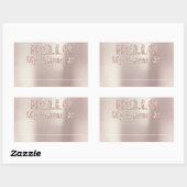 こんにちは私の名前はラベルミーティングクラスミーティングパール 長方形シール (シート)