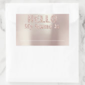 こんにちは私の名前はラベルミーティングクラスミーティングパール 長方形シール (バッグ)