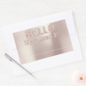 こんにちは私の名前はラベルミーティングクラスミーティングパール 長方形シール (封筒)