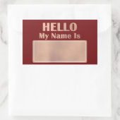 こんにちは私の名前はラベル会結婚の家族会議です 長方形シール (バッグ)