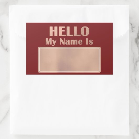 こんにちは私の名前はラベル会結婚の家族会議です 長方形シール