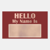 こんにちは私の名前はラベル会結婚の家族会議です 長方形シール (正面)