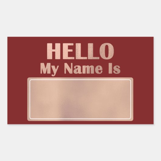 こんにちは私の名前はラベル会結婚の家族会議です 長方形シール (正面)