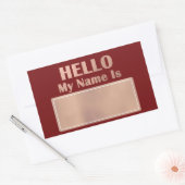 こんにちは私の名前はラベル会結婚の家族会議です 長方形シール (封筒)