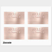 こんにちは私の名前はラベル懇親会クラス会議Sparkl 長方形シール (シート)