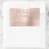 こんにちは私の名前はラベル懇親会クラス会議Sparkl 長方形シール (バッグ)