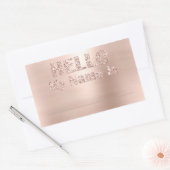 こんにちは私の名前はラベル懇親会クラス会議Sparkl 長方形シール (封筒)