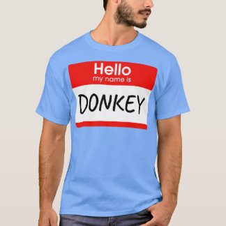 こんにちは私の名前はロバ怠惰な衣装 Tシャツ