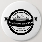 こんにちは私の名前はロパーソナライズされたゴ 缶バッジ (正面)