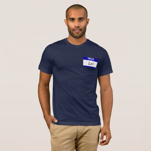 こんにちは私の名前は伯爵はです(青い) Tシャツ (正面フル)