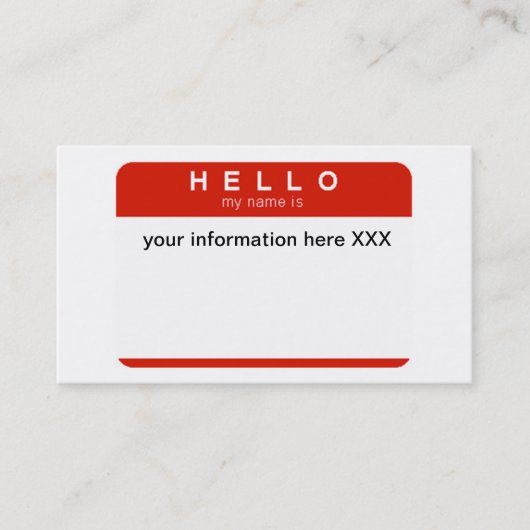 こんにちは私の名前は名刺です 名刺 (正面)