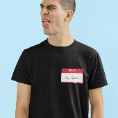 こんにちは私の名前は失礼または赤おもしろいカスタマイズ可能 Tシャツ