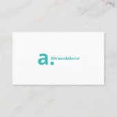 こんにちは私の名前は斜はっきりした線の影ティール（緑がかった色）グラデーション 名刺 (裏面)