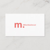 こんにちは私の名前は斜めはっきりしたの影のコーレルグラデーション 名刺 (裏面)