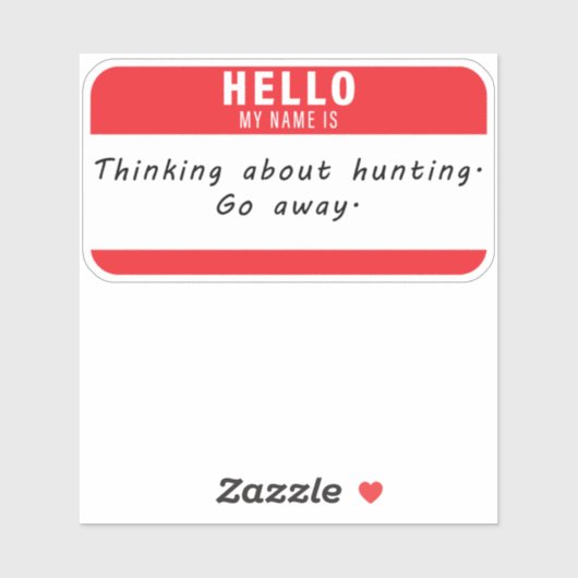 こんにちは私の名前は狩り魚釣りシールデカール シール (シート)