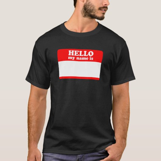 こんにちは私の名前は私にステッ書クシ空白のャツC Tシャツ (正面)