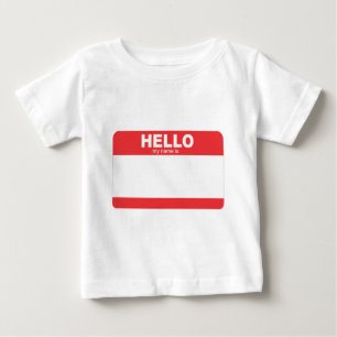 こんにちは私の名前は空白のな名札.pngです ベビーTシャツ